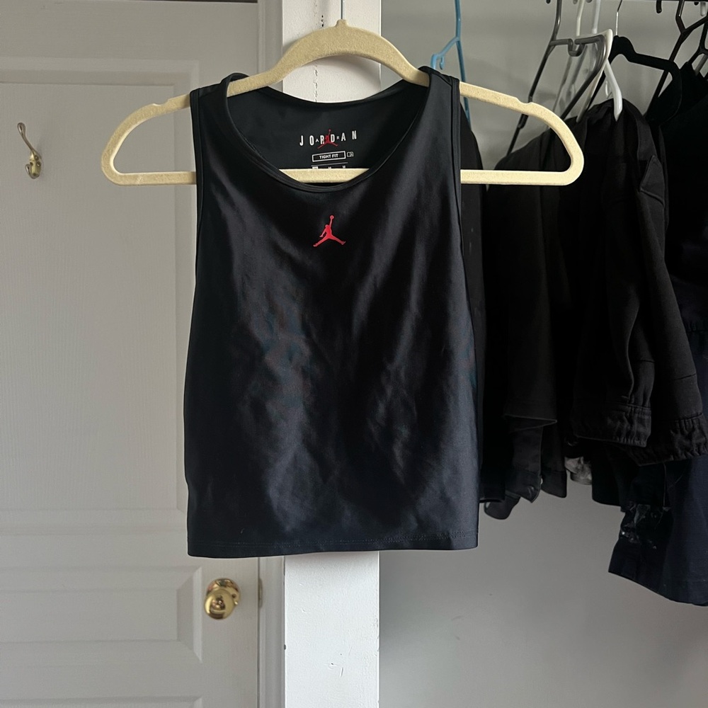 Jordan Black and Red Crop Top